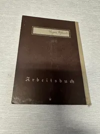 Original Tysk Arbejdsbog WW2