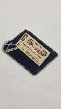 Waffen SS tab, veludført efterkrigs