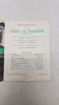 Originalt Dansk  filmprogram Tysk propagandafilm WW2