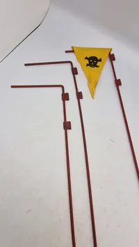 Tysk mineflag og spyd. Originale