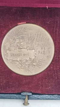 Fransk medalje i æske