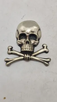 Originalt Brunswick skull for Officers of Hussar Regiment No. 17 sabel taske WW1 og før