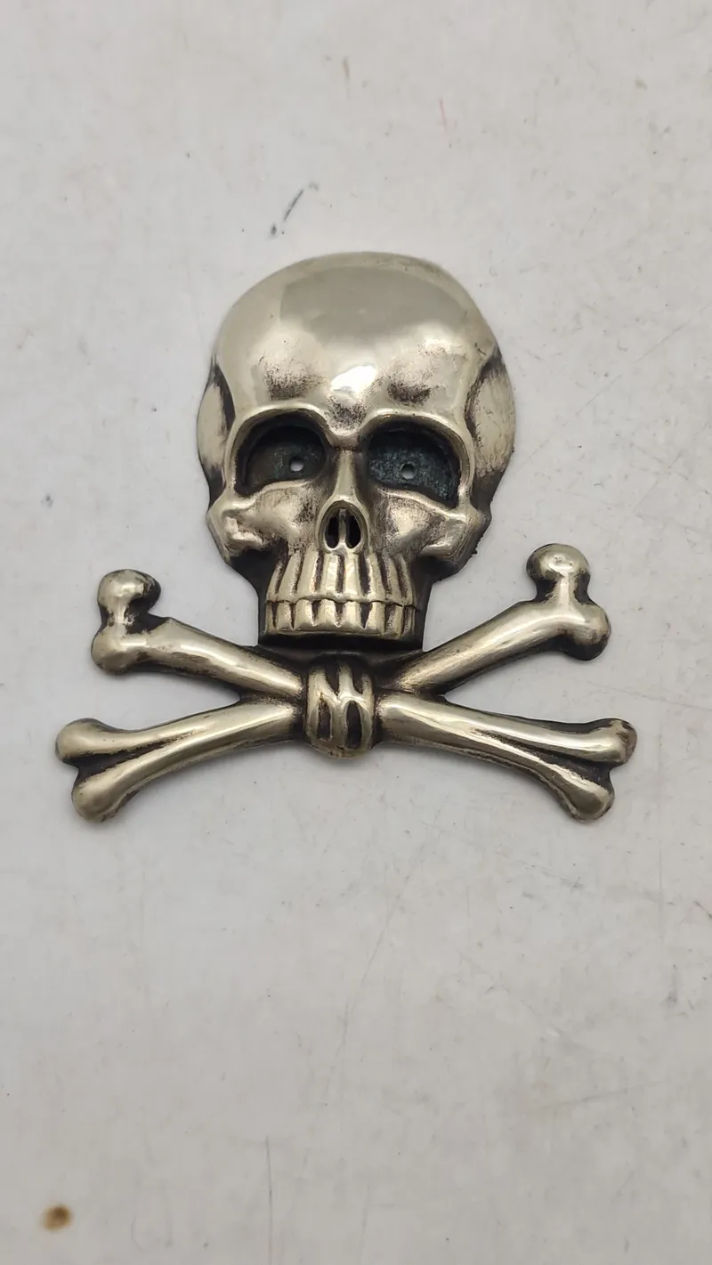 Originalt Brunswick skull for Officers of Hussar Regiment No. 17 sabel taske WW1 og før