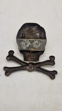 Originalt Brunswick skull for Officers of Hussar Regiment No. 17 sabel taske WW1 og før
