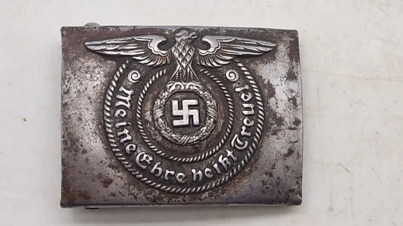 Waffen-SS bæltespænde, RZM 36/42 Overhoff & Cie. Originalt