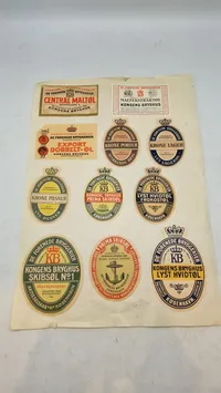 Samling øl etiketter