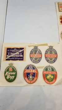 Samling øl etiketter