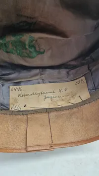 Dansk M/23 kasket, navngiven, original