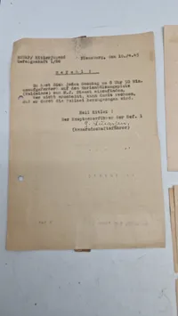 HitlerJugend lot udstedt i Flensborg i april 1945, original