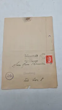 HitlerJugend lot udstedt i Flensborg i april 1945, original