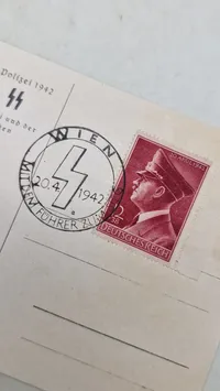Tysk Waffen SS postkort, originalt