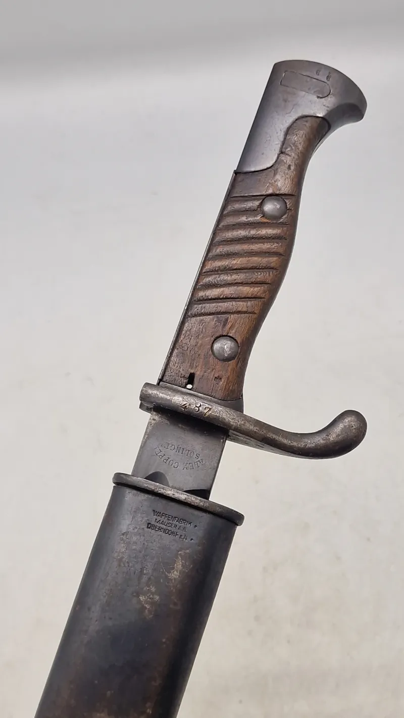 Tysk 98/05 bajonet WW1 (Butcher), original