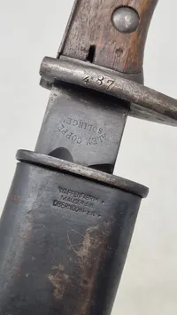Tysk 98/05 bajonet WW1 (Butcher), original