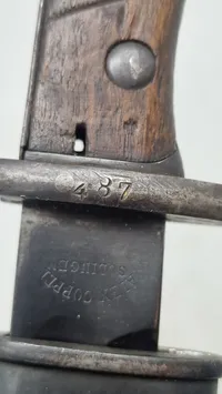Tysk 98/05 bajonet WW1 (Butcher), original