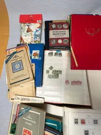Kæmpe samling frimærker, skillingsmærker mm.