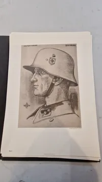 Mappe med SS plakater, optryk A3 størelse