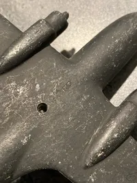 Stor legetøjs flyvemaskine af metal