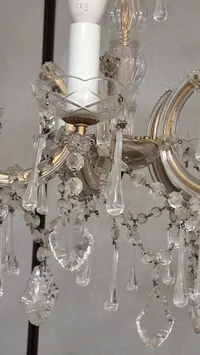 Antik Krystal lysekrone alt er glas , skal afhentes i Vordingborg