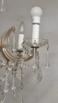Antik Krystal lysekrone alt er glas , skal afhentes i Vordingborg