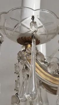 Antik Krystal lysekrone alt er glas , skal afhentes i Vordingborg