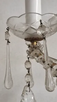 Antik Krystal lysekrone alt er glas , skal afhentes i Vordingborg