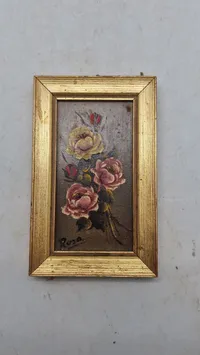 Antikt Dukkehus maleri. originalt