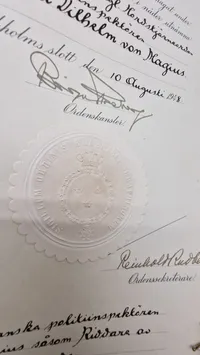 Den Svenske Nordstjerne orden tildelt Fritz Carl Vilhelm von Magius (1903–1969)
