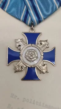 Ekstremt Sjælden Finsk Politi fortjeneste medalje tildelt Fritz Carl Vilhelm von Magius (1903–1969)