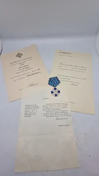 Ekstremt Sjælden Finsk Politi fortjeneste medalje tildelt Fritz Carl Vilhelm von Magius (1903–1969)