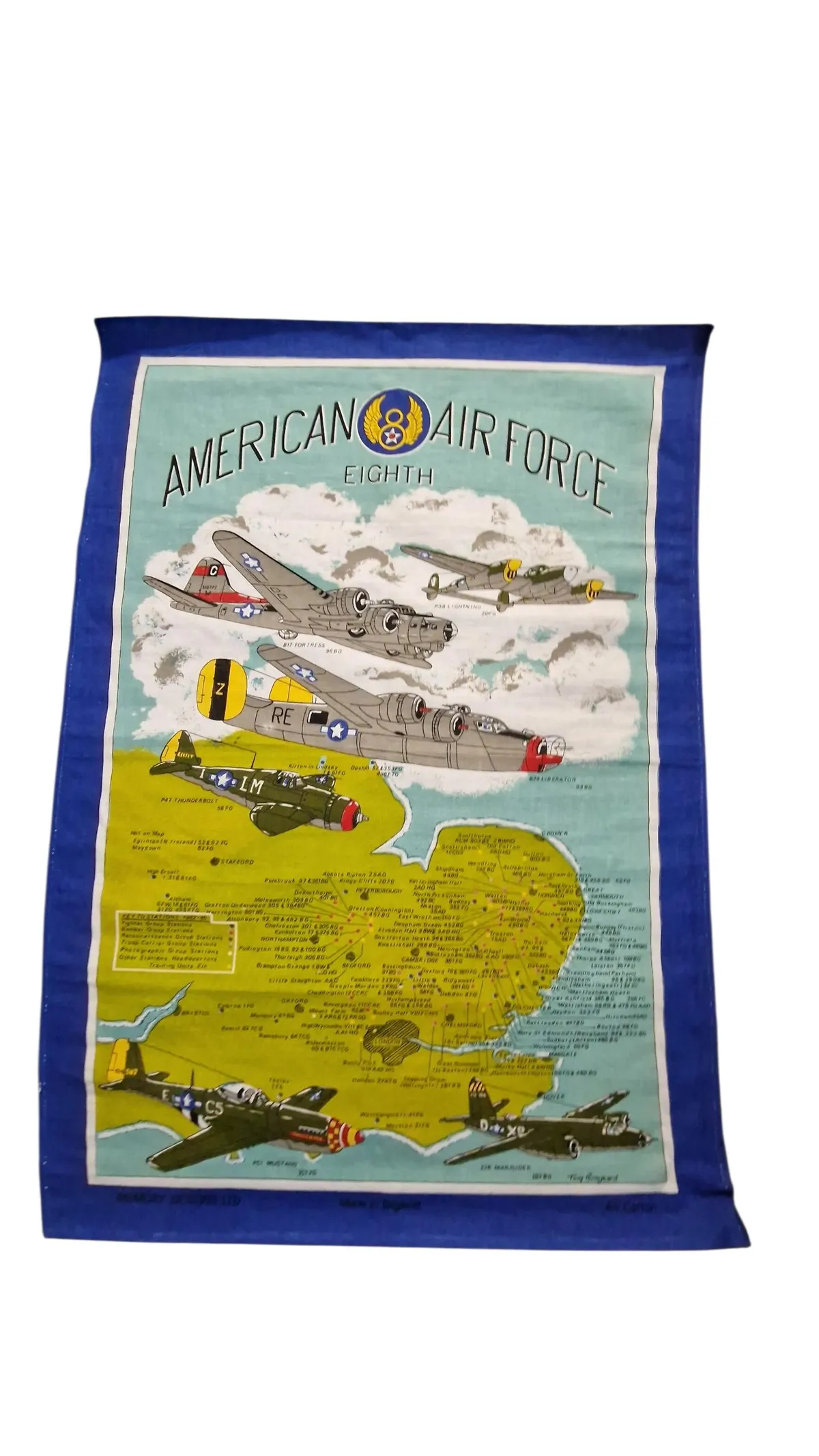 American Air Force Eighth Air Force stofklæde, ww2. Originalt