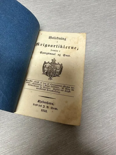 Originalt Sjældent hæfte om krigsartikler fra 1850 til tornysteret