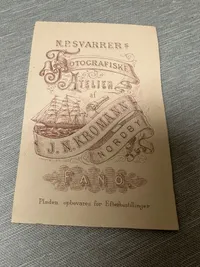 Originalt foto af piger fra Fanø ca. 1890