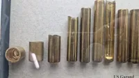 Display: AMA Trækstadier for US Garand kaliber 30-06 / 7,62 x 63 mm samt løsptr.
Ammunitionsarsenalet 1951-1971-2008