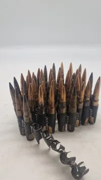 Bælte til mg/34/42 fra ww2 med deaktivererede patroner. Originalt