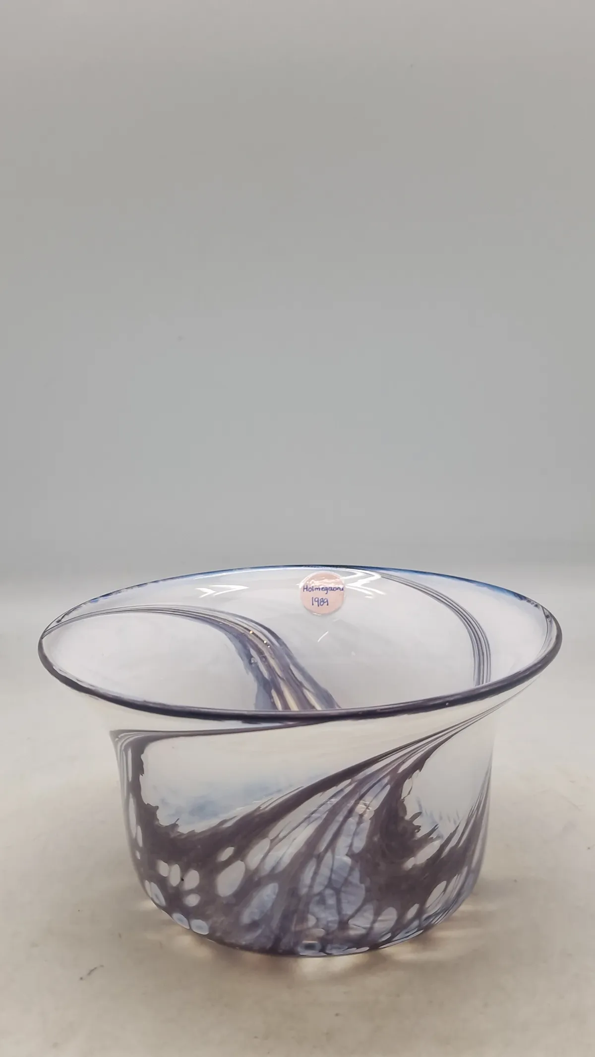 Holmegaard glas skål, 1989. Original