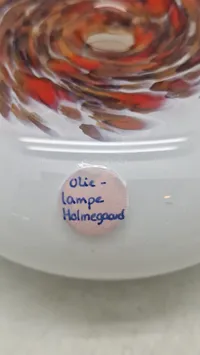 Holmegaard olielampe caskade . Original