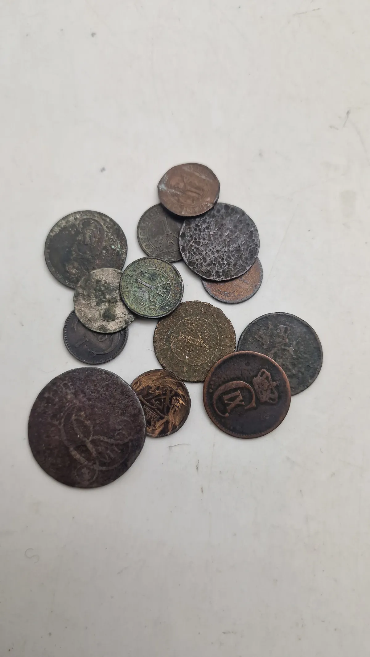 Samling danske mønter. Originale