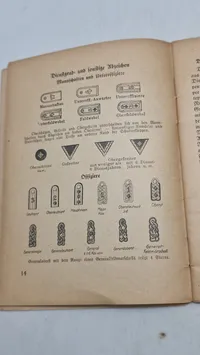 Uniformen, Abzeichen, Dienstgrade, sowie Fahnen und Standarten. Originalt