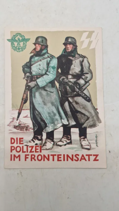 Waffen SS postkort. Originalt