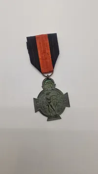 Belgisk Yser-kors (Yser-medalje) fra 1. verdenskrig, indstiftet i 1934 for at ære soldater, der kæmpede ved Yser-floden i oktober 1914. Original