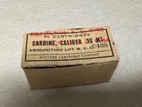 Original tom æske fra nedkastet WW2 US karabin ammunition, god til display