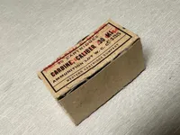 Original tom æske fra nedkastet WW2 US karabin ammunition, god til display