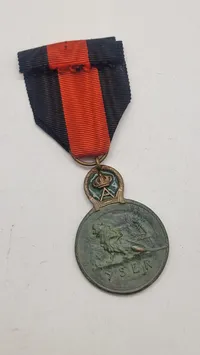 Belgisk Yser-medalje (IJzer-medalje), en militær udmærkelse fra Første Verdenskrig, der markerer slaget ved Yser. Original
