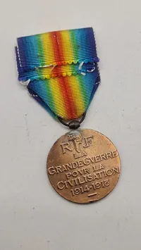 Fransk Medaille de la Victoire, ww1. Original