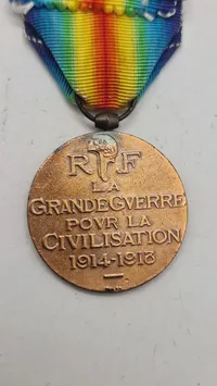 Fransk Medaille de la Victoire, ww1. Original