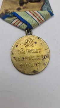 Sovjetisk Medalje for forsvaret af Kaukasus fra Anden Verdenskrig. Original