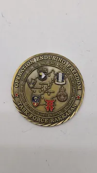 challenge coin fra 3. Brigade Combat Team, 101. Luftbårne Division, der markerer deres indsats under Operation Enduring Freedom i Afghanistan