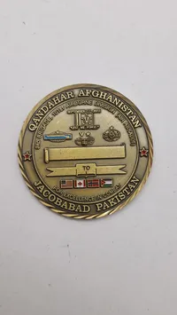 challenge coin fra 3. Brigade Combat Team, 101. Luftbårne Division, der markerer deres indsats under Operation Enduring Freedom i Afghanistan