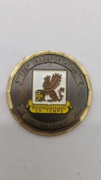 challenge coin"fra den 28. transportbataljon i den amerikanske hær
