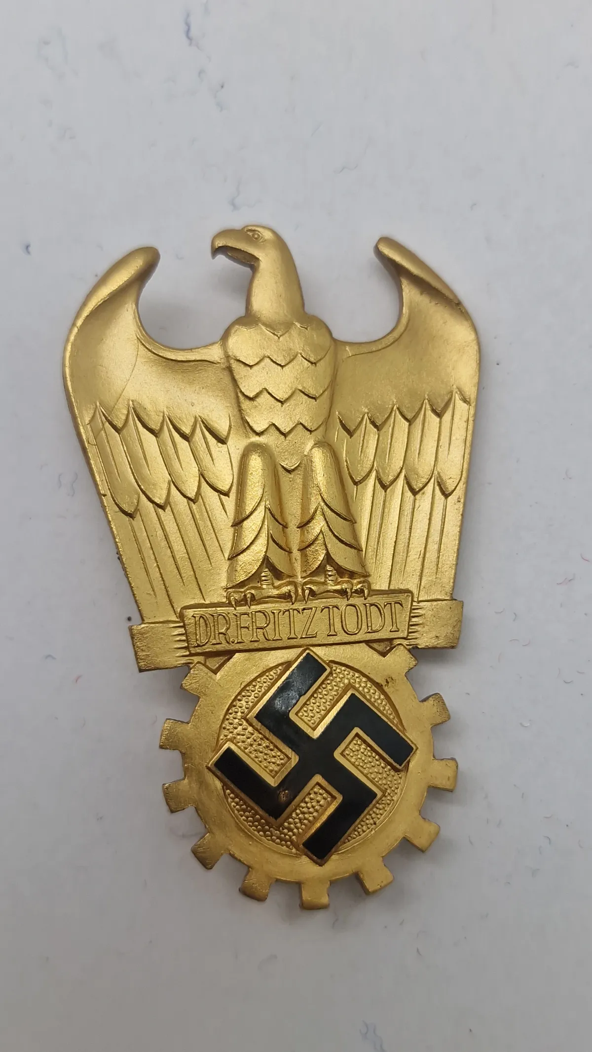 Dr. Fritz Todt abzeichen. Lavet hos Souval lige efter krigen